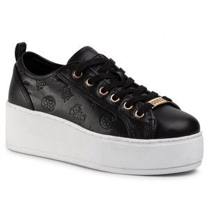 GUESS Women's Neeka Lace Up Platform Logo Sneakers
